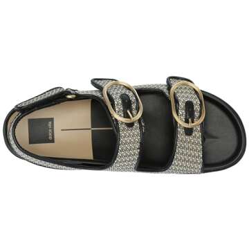 Dolce Vita Women's Starla Sandal, Black Multi Woven, 9