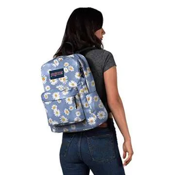 JanSport SuperBreak One Backpacks - Durable, Lightweight Bag with 1 Main Compartment, Front Utility Pocket with Built-in Organizer - Premium Backpack, Daisy Haze