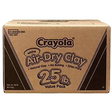 Crayola Air Dry Clay for Kids - White, Modeling Clay for Kids, Arts & Crafts, School Supplies, Teach...