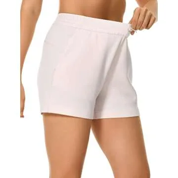 Colorfulkoala Women's High Waisted Ultra Soft Athletic Jersey Shorts Casual Summer Lounge Pants with Pockets (S, Pink Sude)