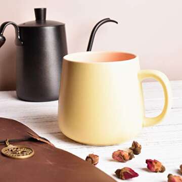 Bosmarlin Matte Ceramic Coffee Mug 15 oz - Stylish & Durable