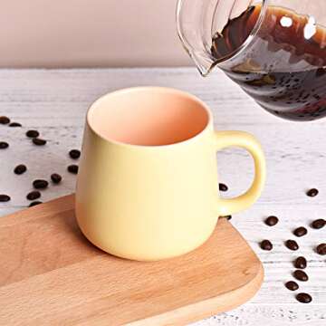 Bosmarlin Matte Ceramic Coffee Mug 15 oz - Stylish & Durable