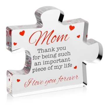 VELENTI Birthday Gifts for Mom - Engraved Acrylic Block Puzzle Mom Present 4.1 x 3.5 inch - Cool Mom...