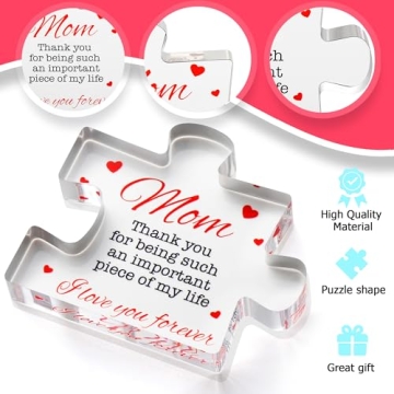 VELENTI Elegant Gift for Mom - Engraved Acrylic Puzzle