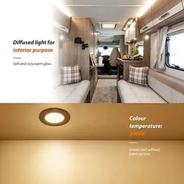 Dream Lighting RV 12V LED Lights Low Voltage Under Cabinet Lighting 3000K Warm White RV Boat Interio...