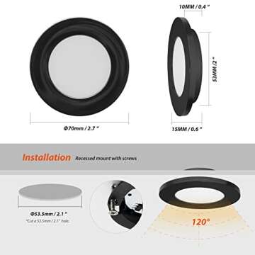 Dream Lighting RV 12V LED Under Cabinet Lights 3000K