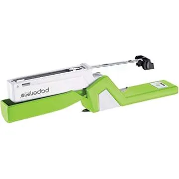 Bostitch InJoy Compact Stapler, 20 Sheet Capacity, Reduced Effort, Jam-Free, Green/White