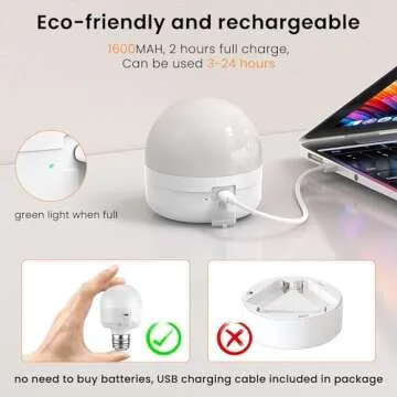 SCOPOW Rechargeable Light Bulb with Remote Control