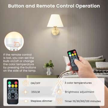 SCOPOW Rechargeable Light Bulb with Remote Control