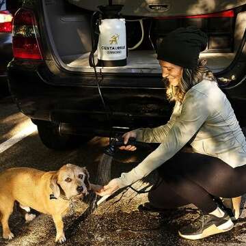 Centauress Portable Camping Shower Pump w/Safety Valve (45 PSI)- Portable Shower for Camping - Surf Rinse Kit - Beach Shower Pump – Camping Showers - Camp Shower Kit - Portable Outdoor Shower Camping