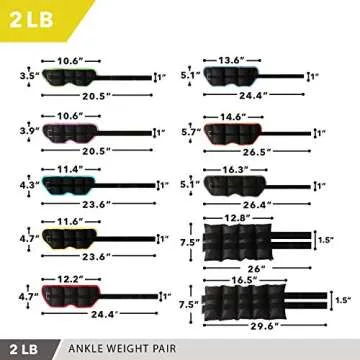 Comfortable Adjustable Ankle Weights for Men and Women