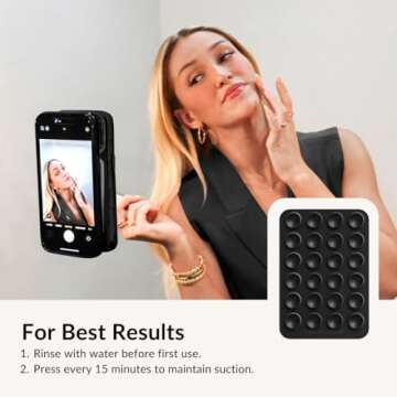 Velvet Caviar Suction Cup Phone Case Mount Compatible with MagSafe Devices Only - Magnetic Silicone Sticky Phone Grip Holder for iPhone Back of Phone - Mirror Gripper (Hot Pink)