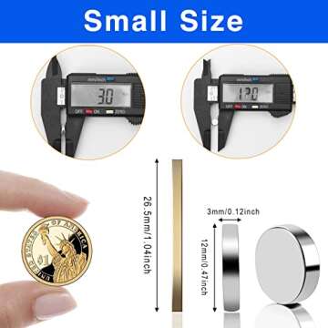 TRYMAG Magnets - 60Pcs Strong Rare Earth Magnets for Whiteboard & Crafts