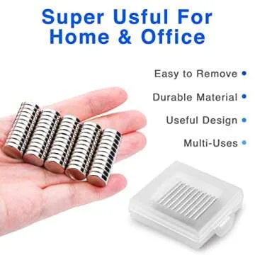 TRYMAG 60Pcs Strong Rare Earth Magnets for Fridge & Crafts