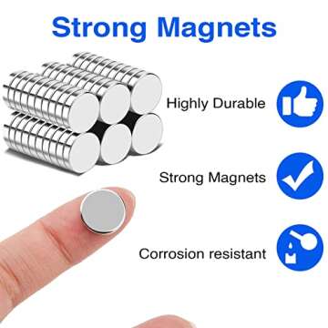 TRYMAG 60Pcs Strong Rare Earth Magnets for Fridge & Crafts