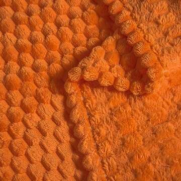 Vessia 3D Jacquard Burnt Orange Throw Blanket