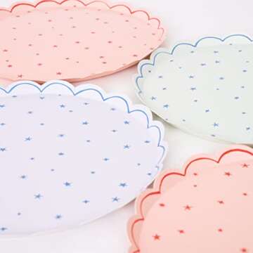 Meri Meri Star Pattern Dinner Plates (Pack of 8)