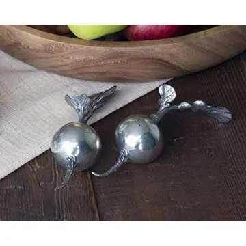 Vagabond House Pewter Radish S & P Shaker Set