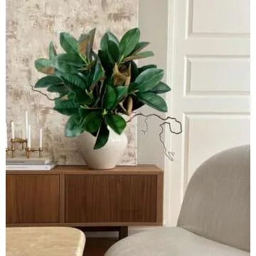 Olivachel Faux Magnolias Long Stem Real Touch Decor