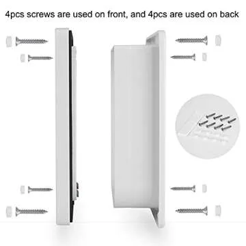 Depets Large Cat Door (Outer Size 9.9" x 9.2"), 4 Way Locking Cat Flap Door for Interior Exterior Doors, Weatherproof Pet Door for Circumference < 23"