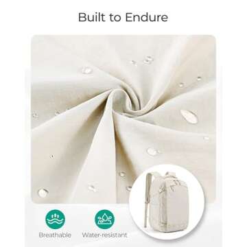 BAGSMART Travel Backpack for Women, 30L Travel Backpack Carry On Flight Approved, TSA Approved Personal Item Travel Bag, Water Resistant Weekender Bag Luggage Daypack, Beige