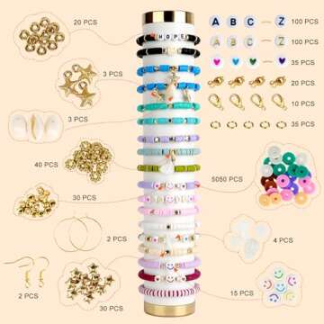 JQEEYGV 5500pcs Clay Beads Bracelet Making Kit for Fun DIY Jewelry Crafts