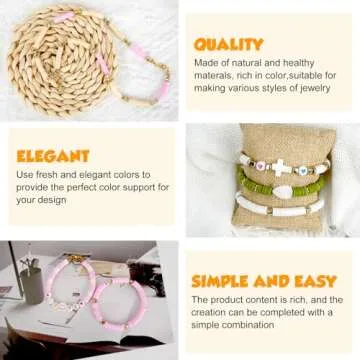 JQEEYGV 5500pcs Clay Beads Kit for Kids' Jewelry Making