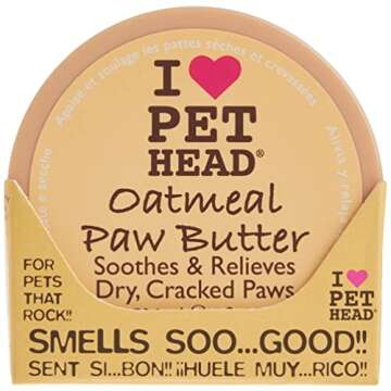 PET HEAD Oatmeal Paw Butter 2 fl. oz. Moisturizing Paw Balm, Soothes and Relieves Dry Cracked Paws a...