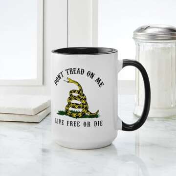 CafePress Don't Tread On Me 15 oz (444 ml) Ceramic Coffee Mug