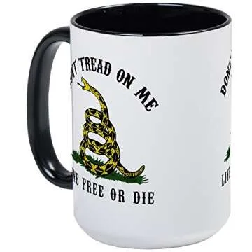 CafePress Don't Tread On Me 15 oz Ceramic Mug - Unique Gift