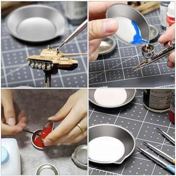 DIYESMART 24Pcs Paint Palette Tray Set for Art Mixing