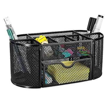 Durable Amazon Basics Mesh Desk Organizer for All Needs