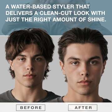 CRVFT Gel Pomade 4oz | High Shine/Medium Hold | Water Based/Water Soluble | Ideal For Short/Medium Thin/Thick Hair | For A Clean Cut Look | Men’s Styling Product [Clear], Stylist Approved [Scented]