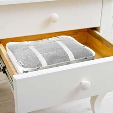 Travel Packing Cubes, VAGREEZ Lightweight Luggage Organizers Bags Set for Carry on Suitcase(6 Pcs Beige)