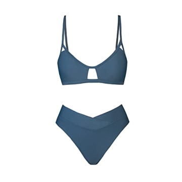 Stylish CUPSHE Bikini Set for Women - High Waisted, Cut Out