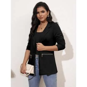 Stylish Genhoo Women's Open Front Blazer for Every Occasion