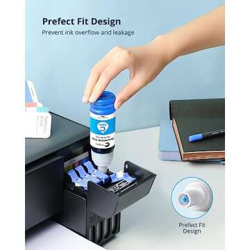 Hiipoo Ink Refill for Epson ET-2750 ET-2760 ET-3760 Printers