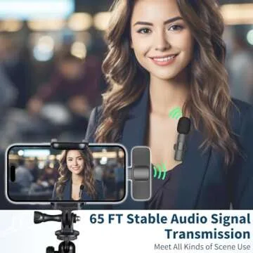 aLLreli Dual Wireless Lavalier Mics for iPhone 15