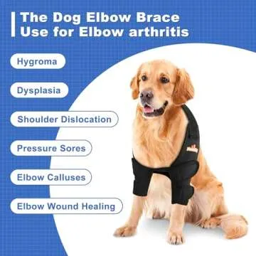 NeoAlly Breathable Dog Elbow Brace Protector for Canine Elbow and Shoulder Support Elbow Hygroma, Dysplasia, Osteoarthritis, Elbow Calluses, Pressure Sores and Shoulder Dislocation (Right X-Small)