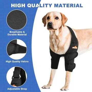 NeoAlly Breathable Dog Elbow Brace Protector for Canine Elbow and Shoulder Support Elbow Hygroma, Dysplasia, Osteoarthritis, Elbow Calluses, Pressure Sores and Shoulder Dislocation (Right X-Small)