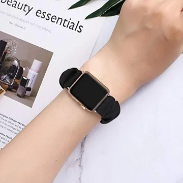 BMBMPT Scrunchie Elastic Watch Band for Apple Watch