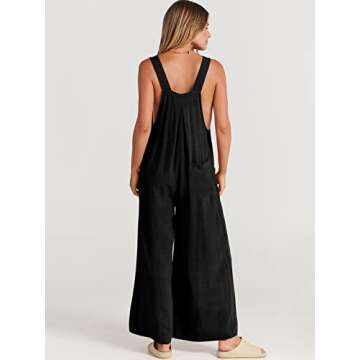 Stylish ANRABESS Women's Summer Jumpsuits in Black