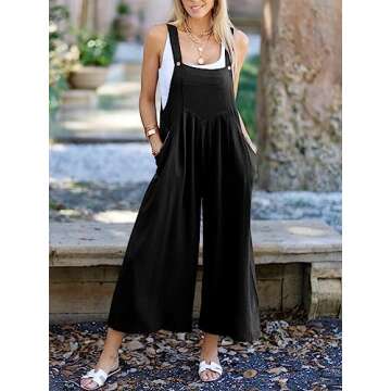Stylish ANRABESS Women's Summer Jumpsuits in Black