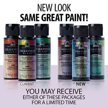 FolkArt Multi-Surface Dragonfly Glaze - 2 oz Iridescent Paint