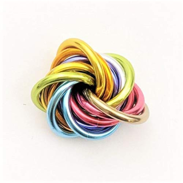 Möbii Fidget Ball (MultiColor): Quiet Mobius ADHD Anxiety Stim Stress Relief Toy Tool for Home Trav...