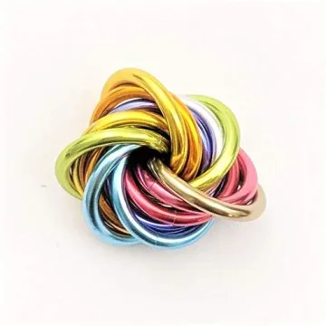 Möbii Fidget Ball (MultiColor): Quiet Mobius ADHD Anxiety Stim Stress Relief Toy Tool for Home Trav...