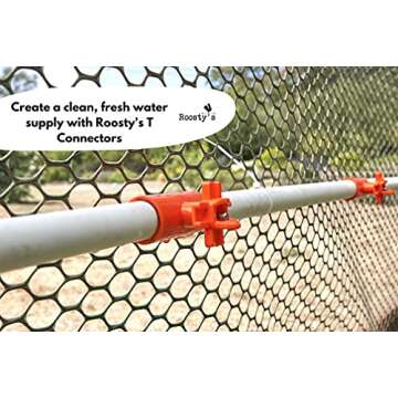 Roosty's® DIY Chicken Waterer Kit x12 - Horizontal Chicken Waterer Nipples, Easy Installation Chicken Watering System, Chicken Water Feeder, Chicken Nipples, Automatic Poultry Waterer with Drill Bits