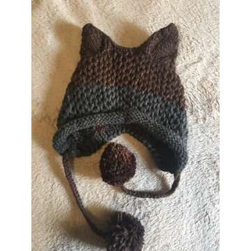 Cute Handmade Cat Beanie for Women - Cozy & Stylish