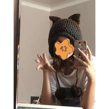 Cute Handmade Cat Beanie for Women - Cozy & Stylish