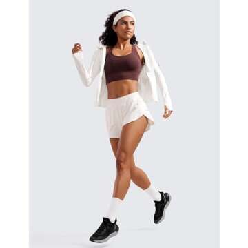 CRZ YOGA Mid Waisted Dolphin Athletic Shorts for Women